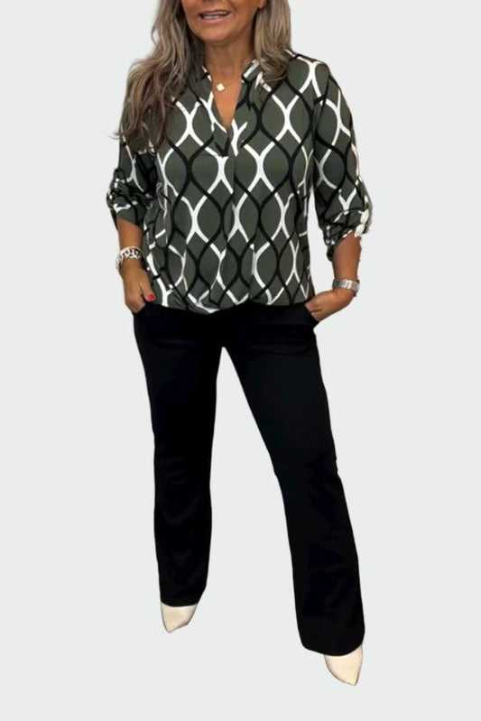 Lene | Grafisk Ivy-bluse