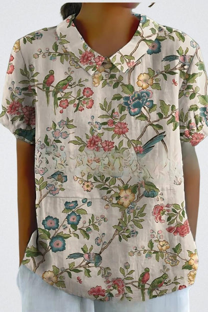 Selma | Blomstret bluse